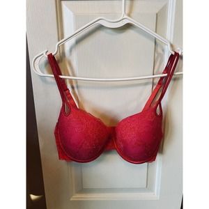 Victoria's Secret Sexy Little Things Pink Red Lace Bra 34D‎